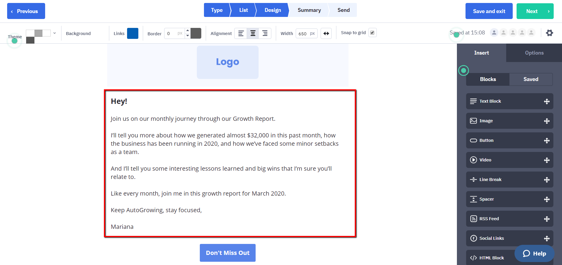 Monthly growth report, March 2020.