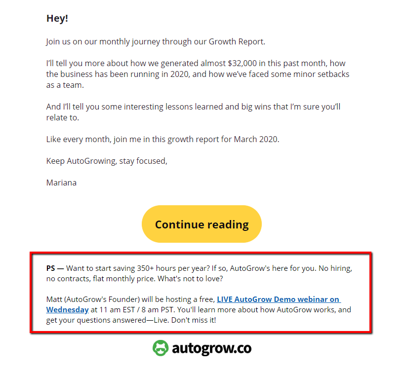 Button: Continue reading.