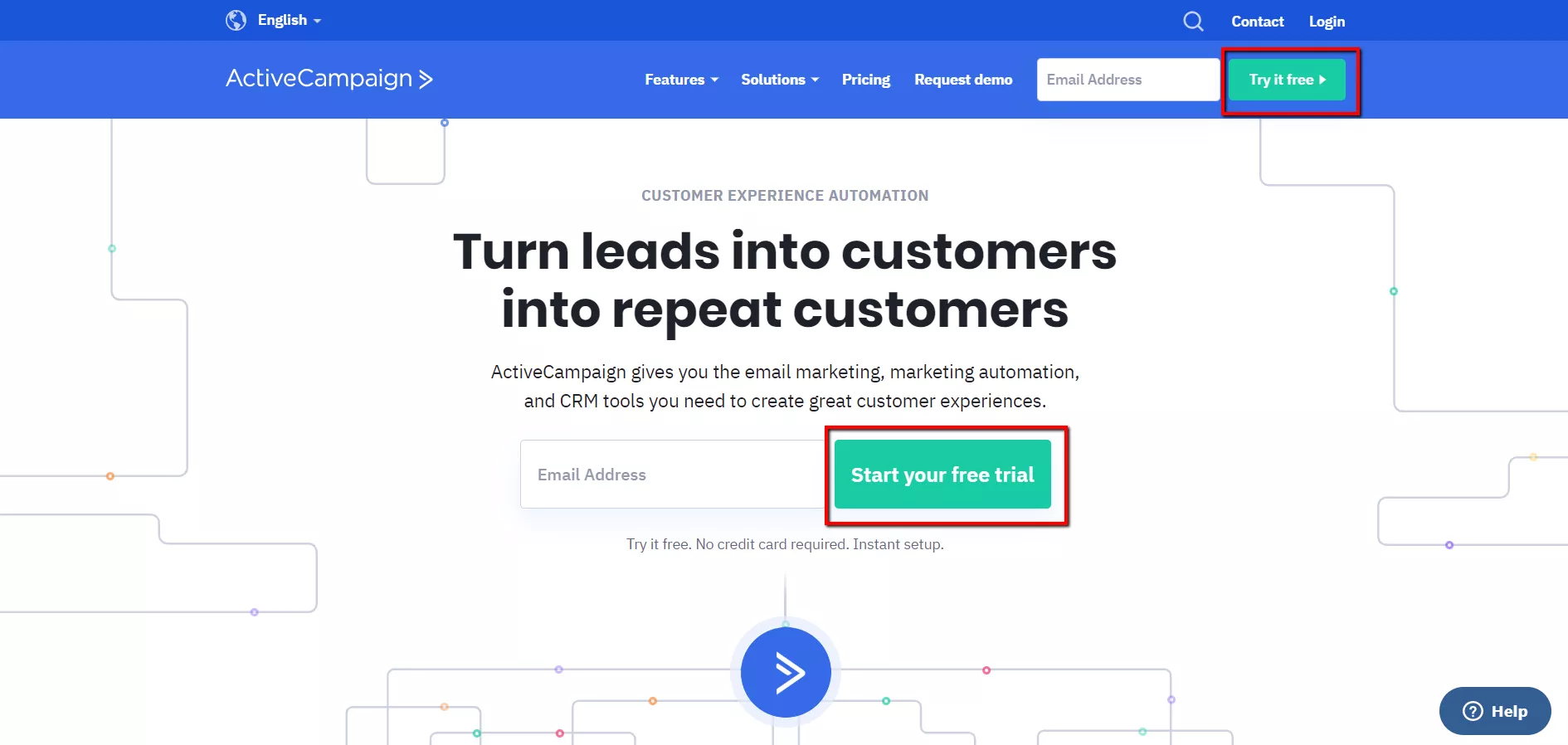 Start free ActiveCampaign trial.