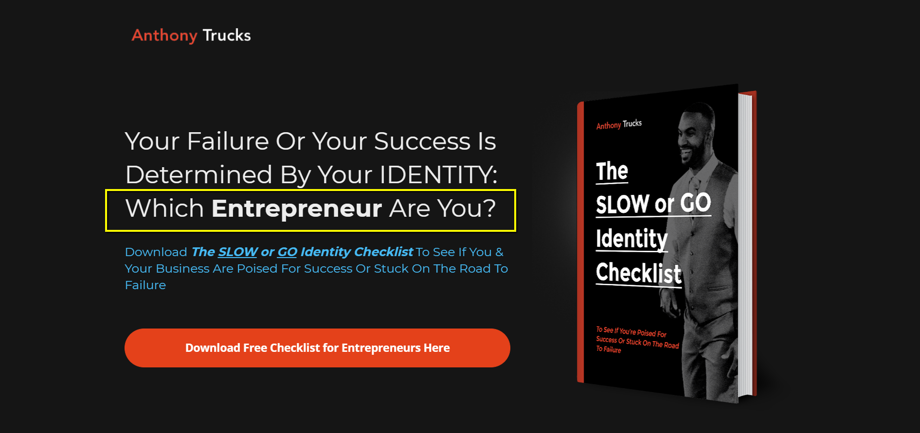 Entrepreneur identity checklist.