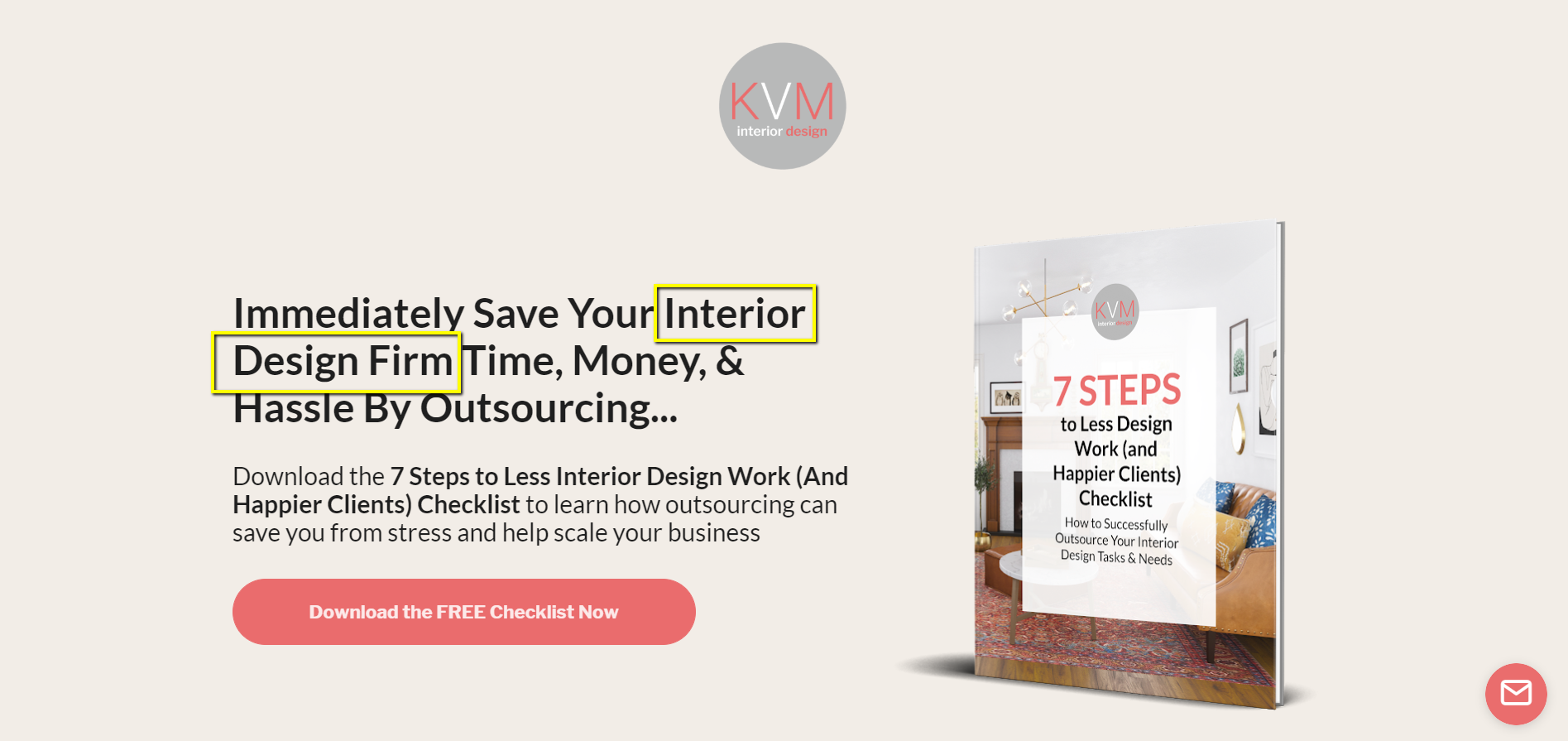 Interior design checklist. Save time, money.