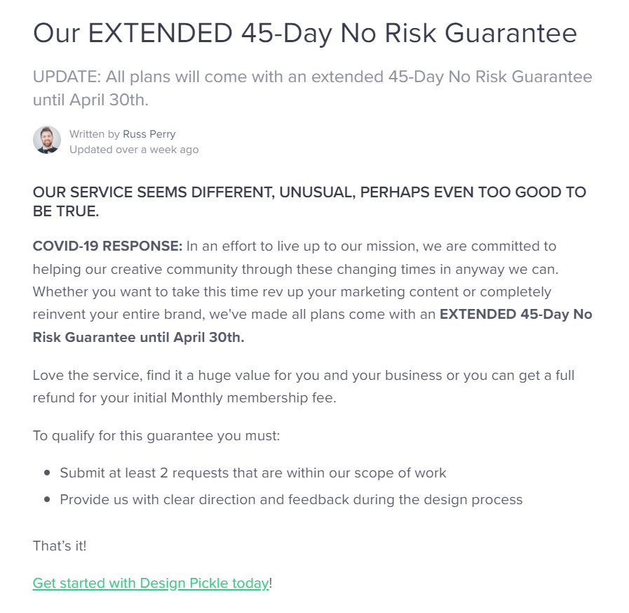 Extended 45-day no-risk guarantee.