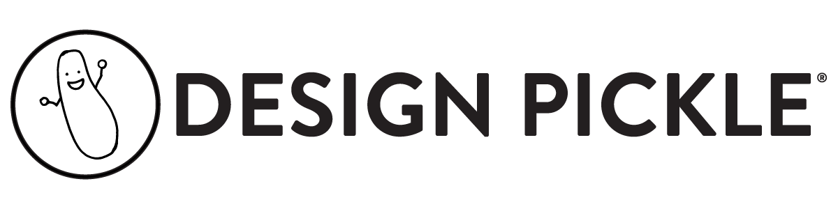 Design Pickle logo, company name.