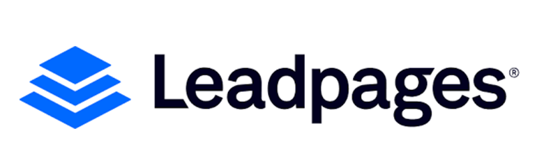 Leadpages logo, landing page builder.