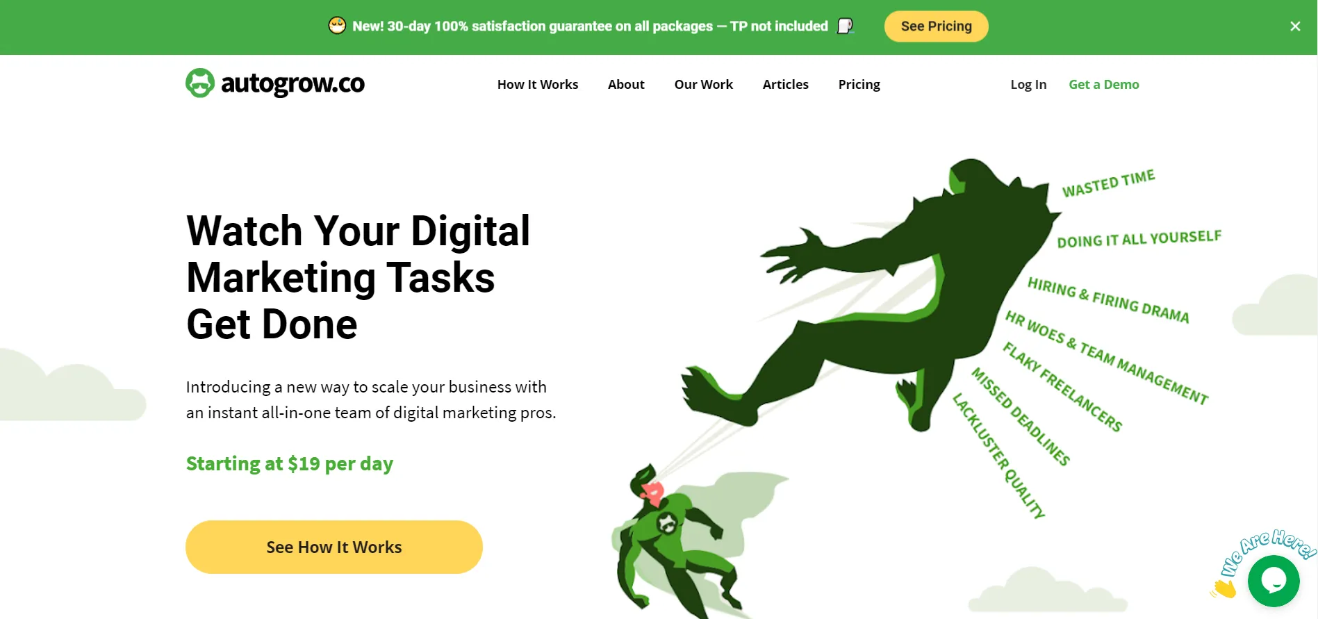 Digital marketing tasks handled. All-in-one team.