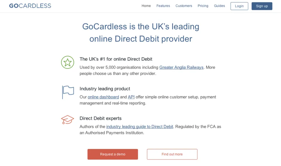 GoCardless demo page.