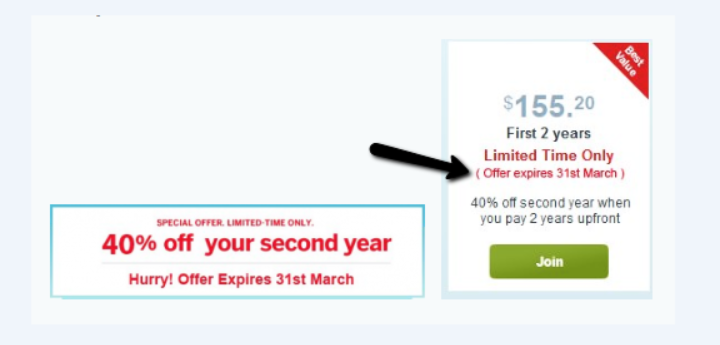 40% off second year. Limited time.