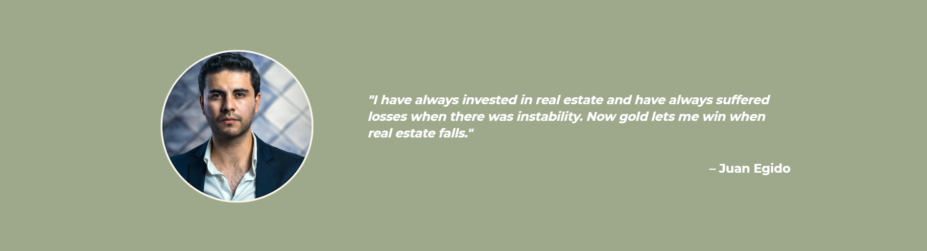 Testimonial from real estate investor.
