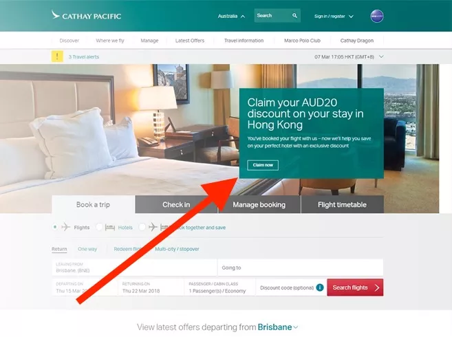 Manage booking button.
