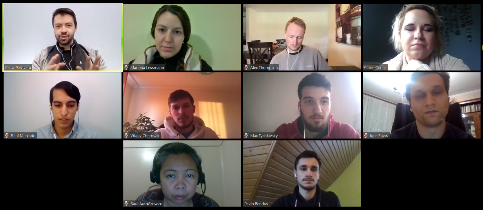 Team video conference.