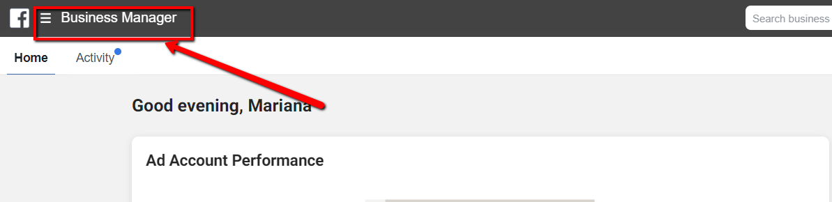 Facebook Business Manager.