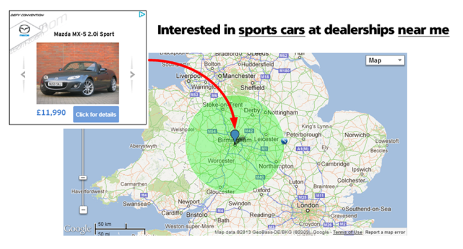 Mazda car map, local dealerships.