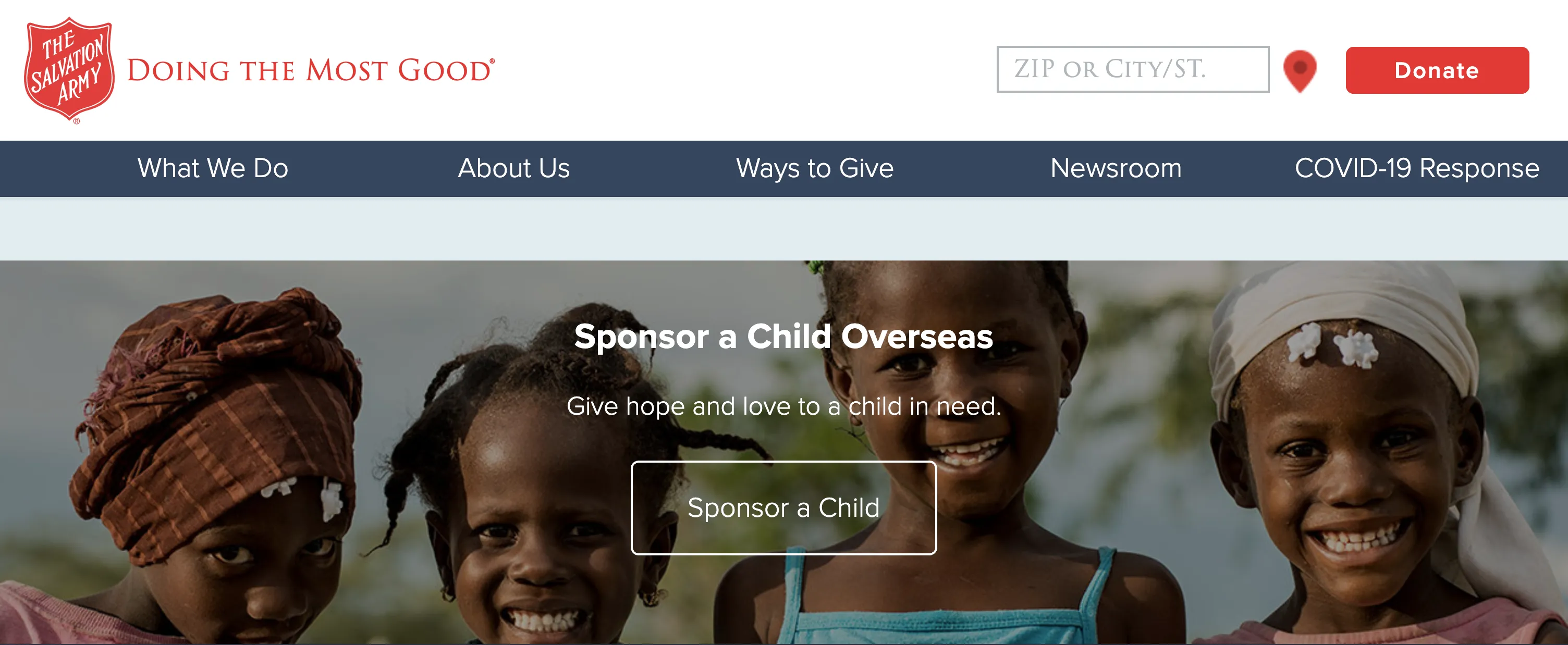 Children smiling, charity appeal.