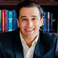 Man smiling, sales presentation advice.