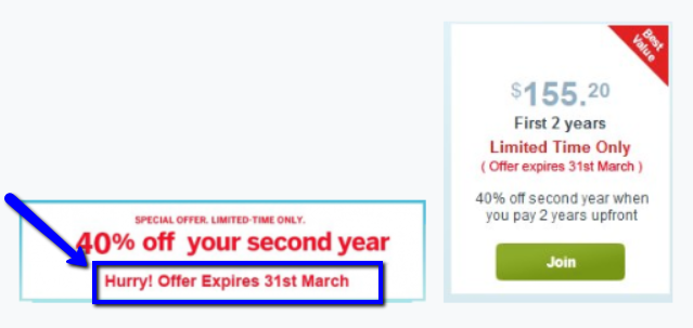40% off second year, expires March 31