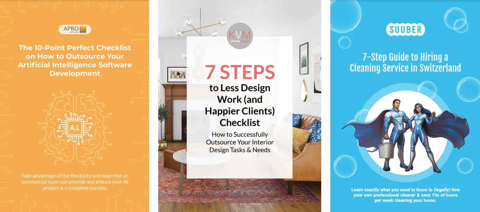 AI outsourcing checklist & guides.