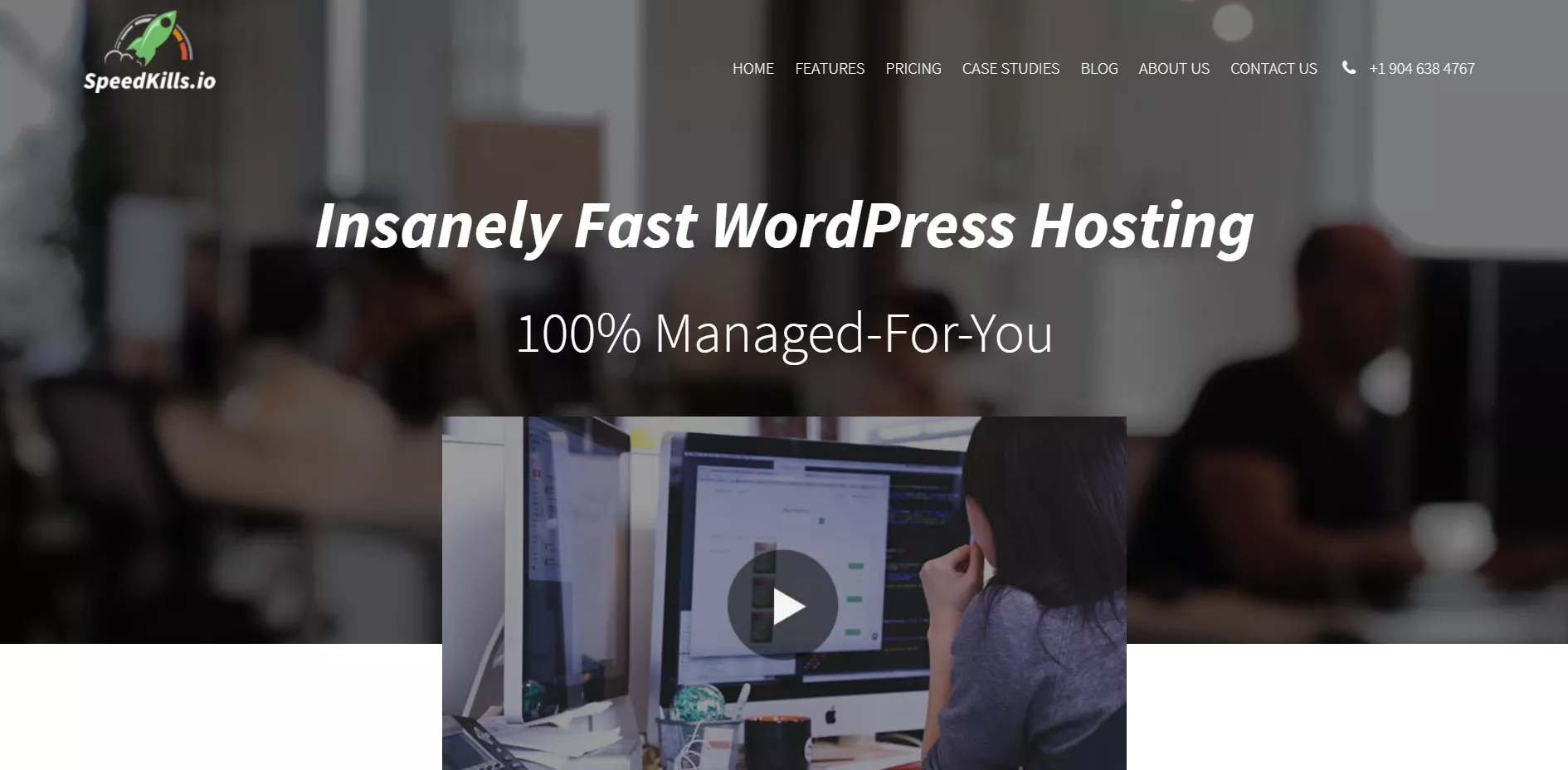 SpeedKills WordPress hosting logo.
