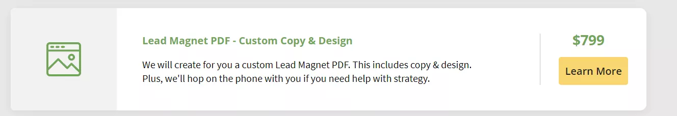 Custom lead magnet PDF design.