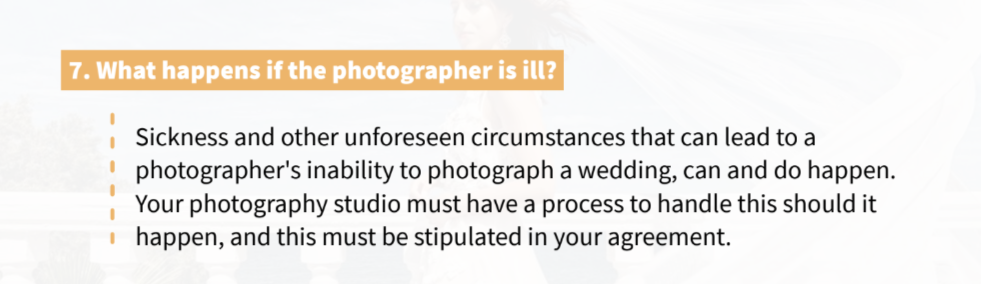 FAQ: Photographer illness.