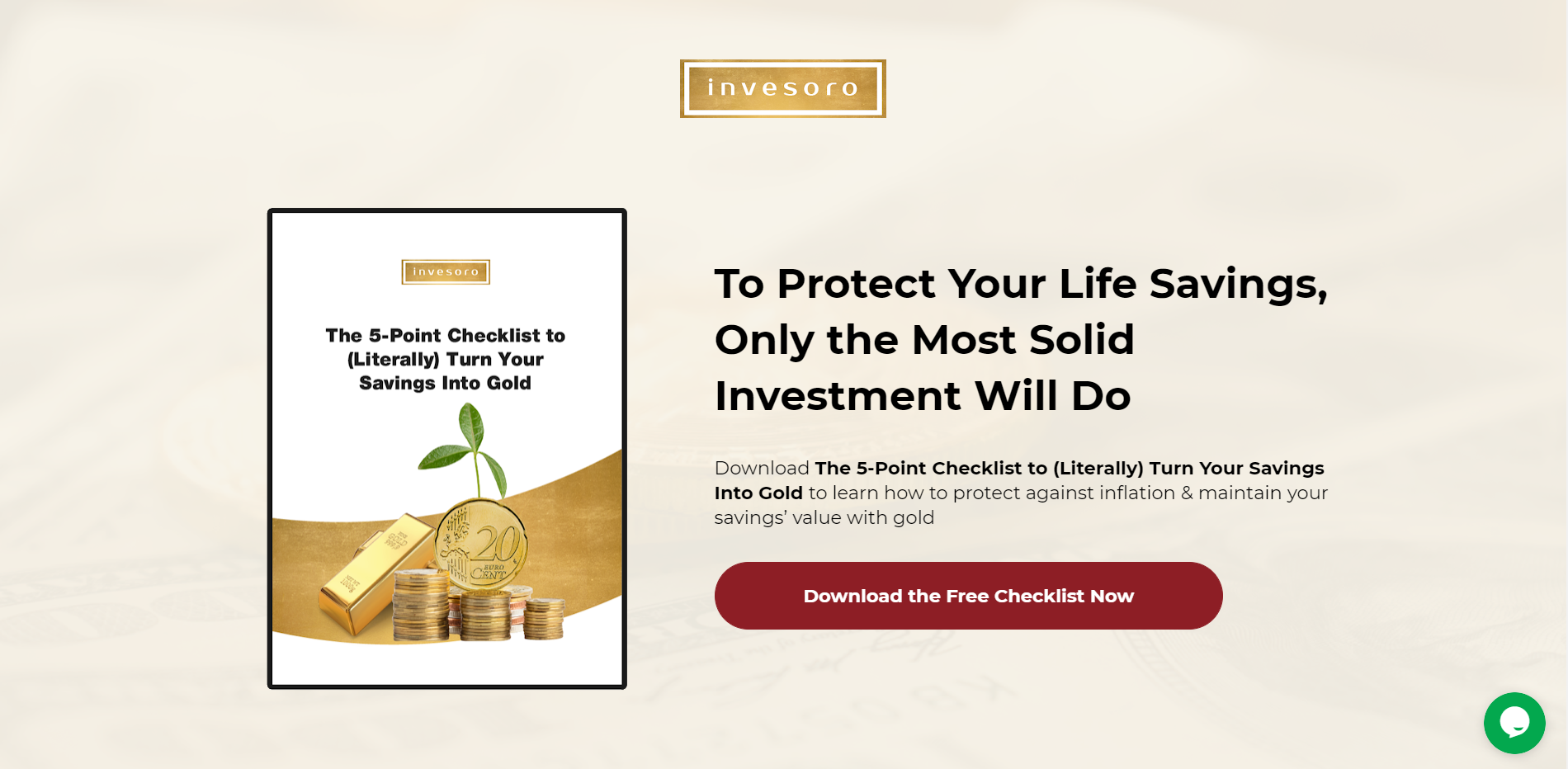 Gold investment checklist.