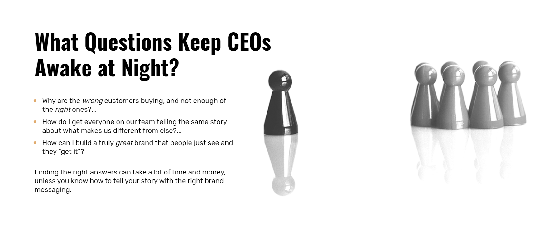 CEO worries, time, and brand.