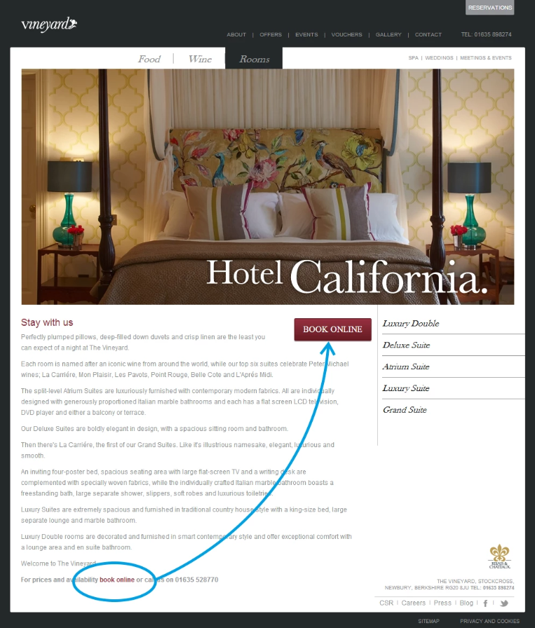 Book online now for hotel rooms.