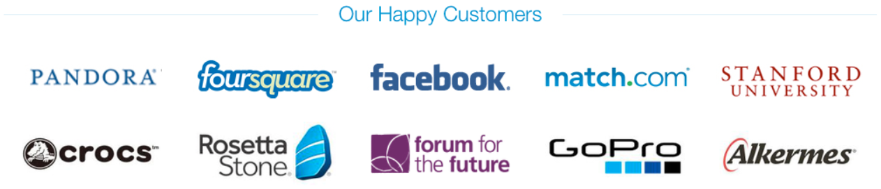 List of happy customers.