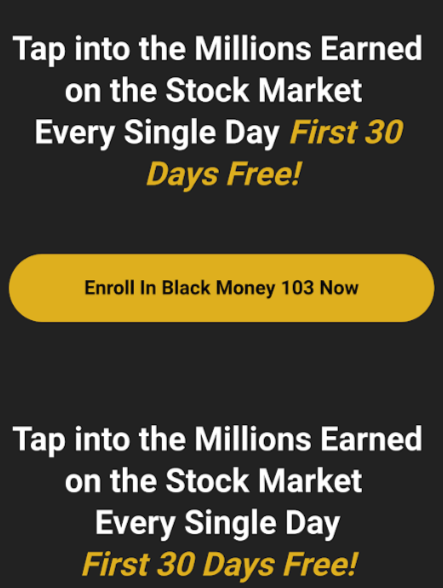 Stock market offer, 30 days free.