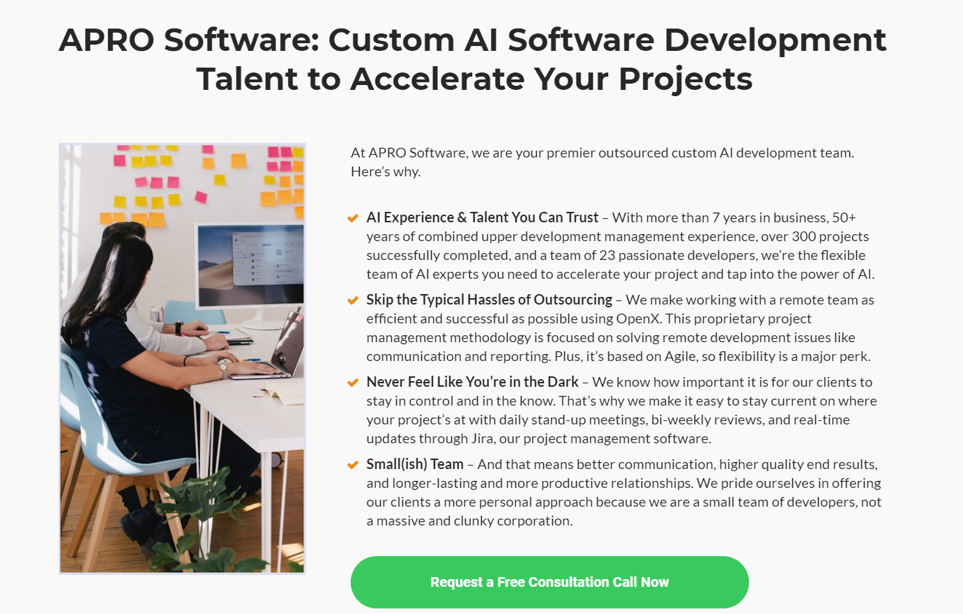 People working on laptops, AI software.