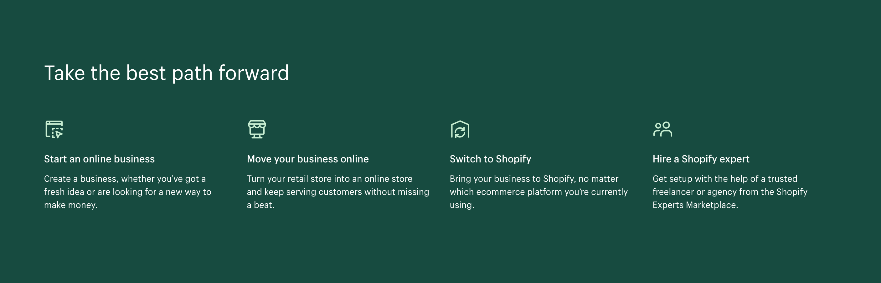 Business examples: online paths.