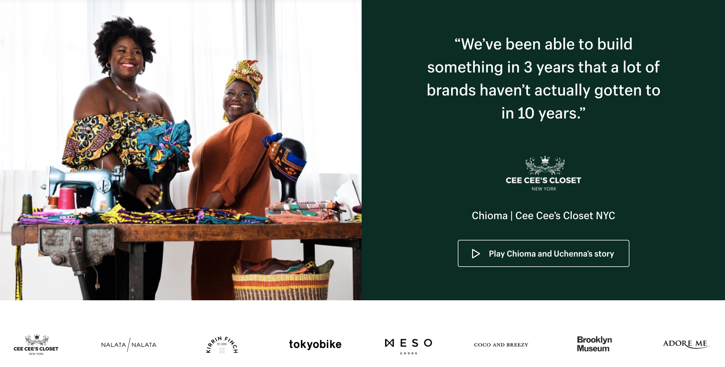 Women using sewing tools, business success.