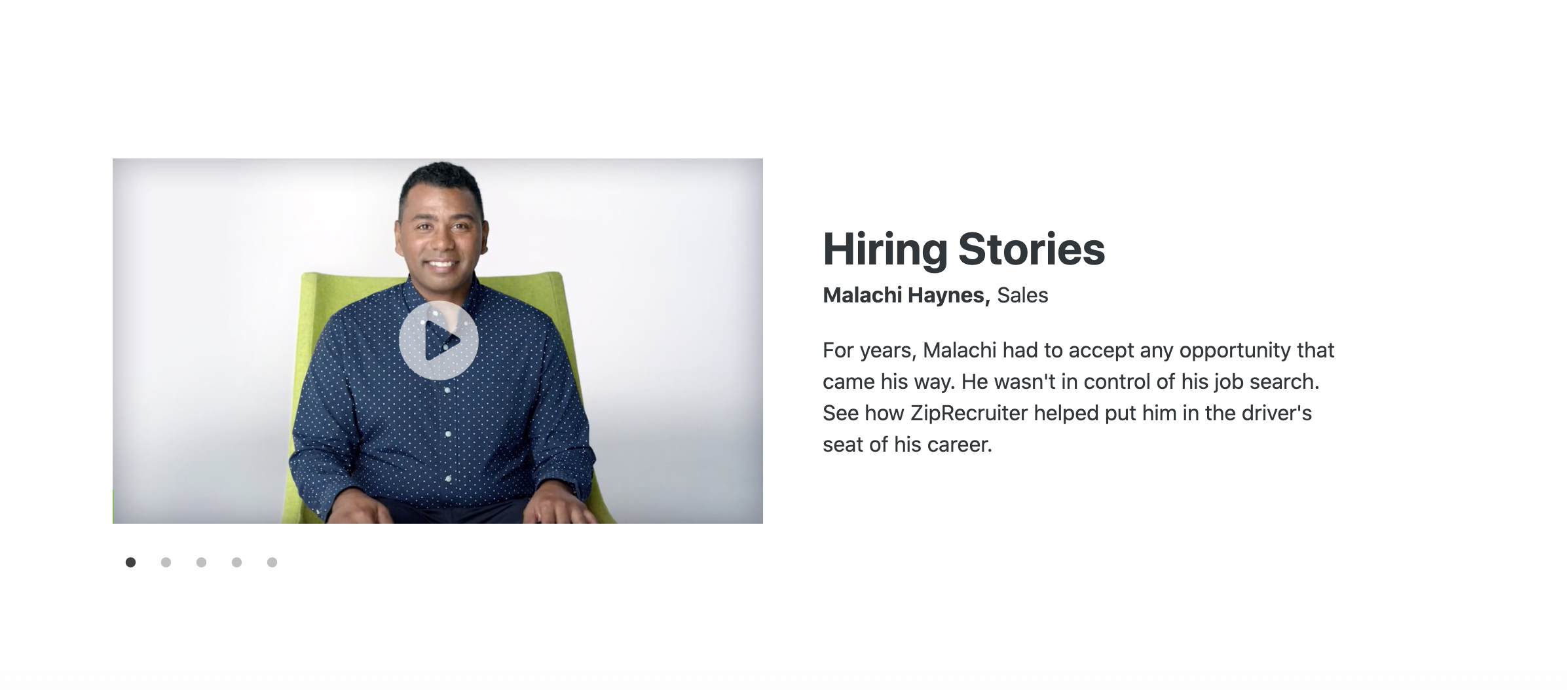 Man talking about ZipRecruiter.