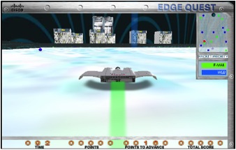 Cisco EdgeQuest game, network defense.