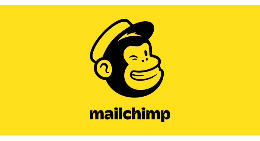 Mailchimp logo, yellow background.