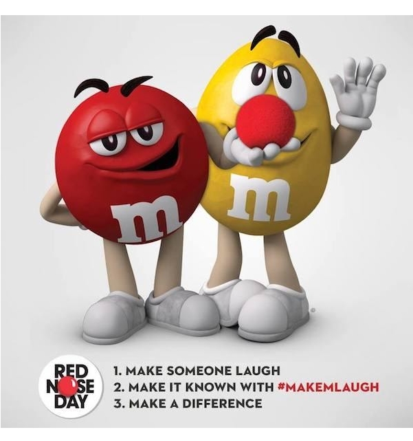M&M's Red Nose Day campaign.