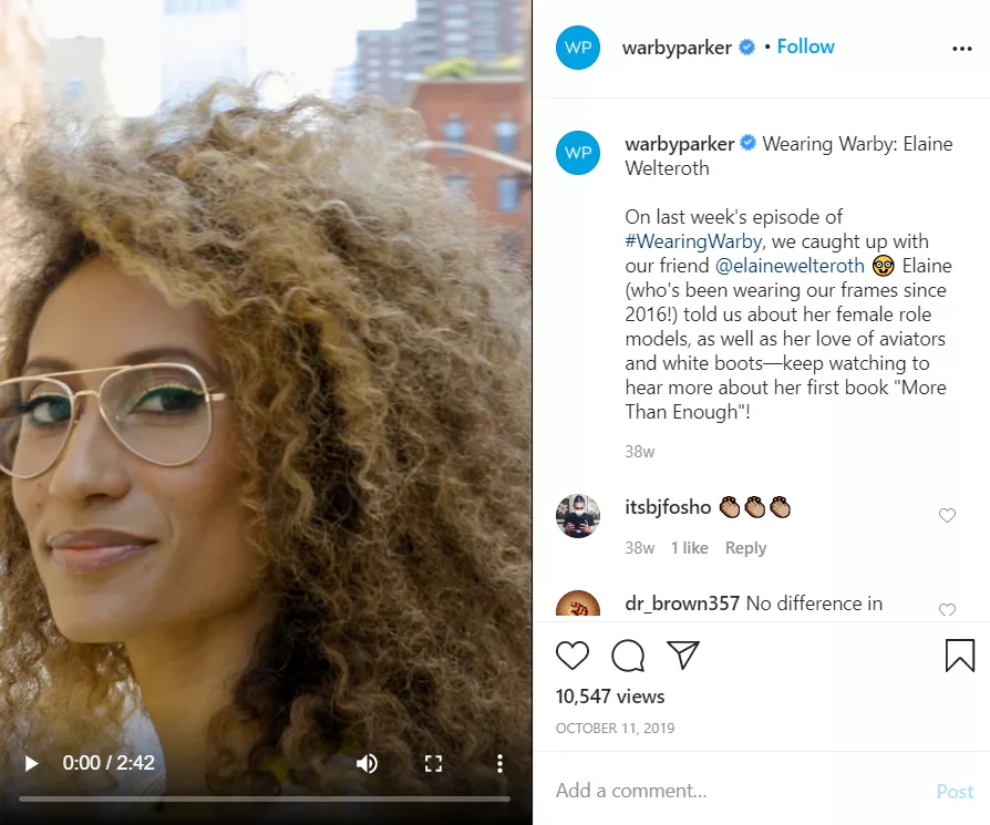 Woman wearing glasses, inspiring.