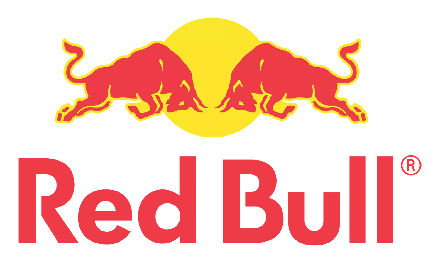 Red Bull logo, energy drink.