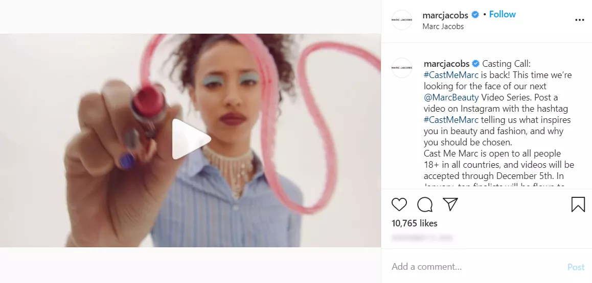 Marc Jacobs casting call.