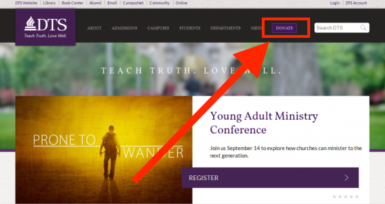 Donate button for DTS.