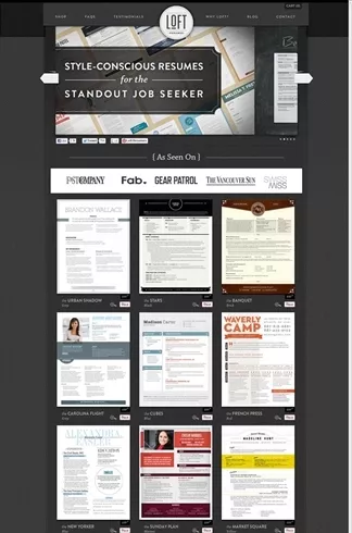 Resume designs for job seekers.
