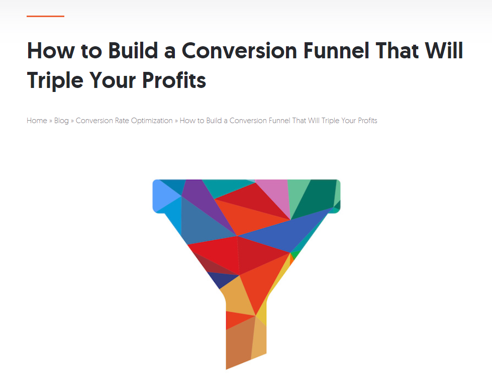Colorful funnel graphic for blog post.