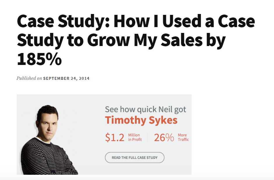Case study: sales growth by 185%.