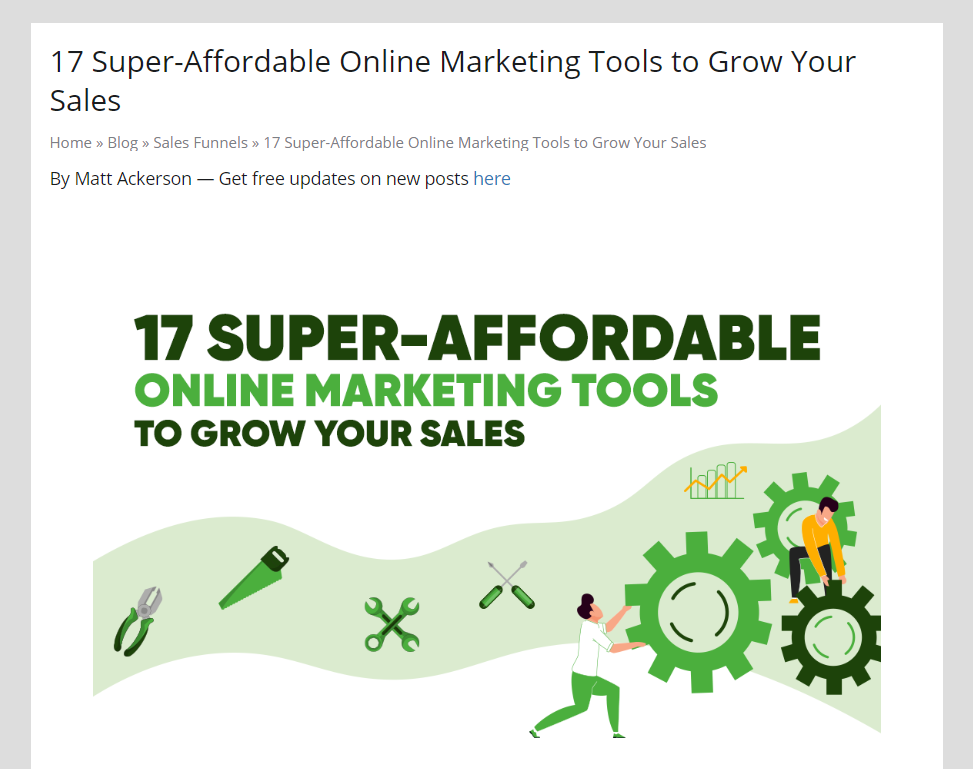 Affordable online marketing tools.