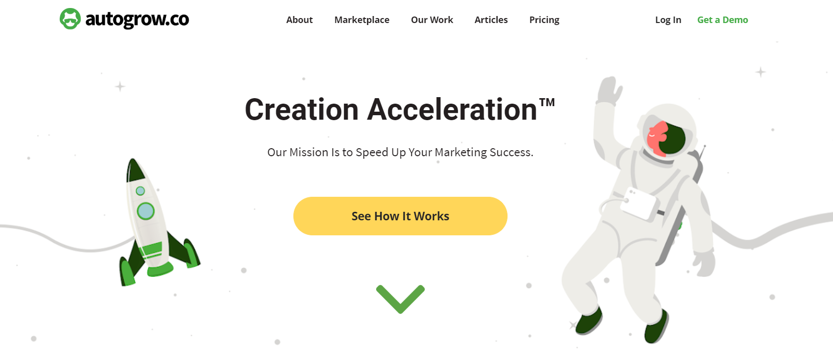 Autogrow.co homepage.