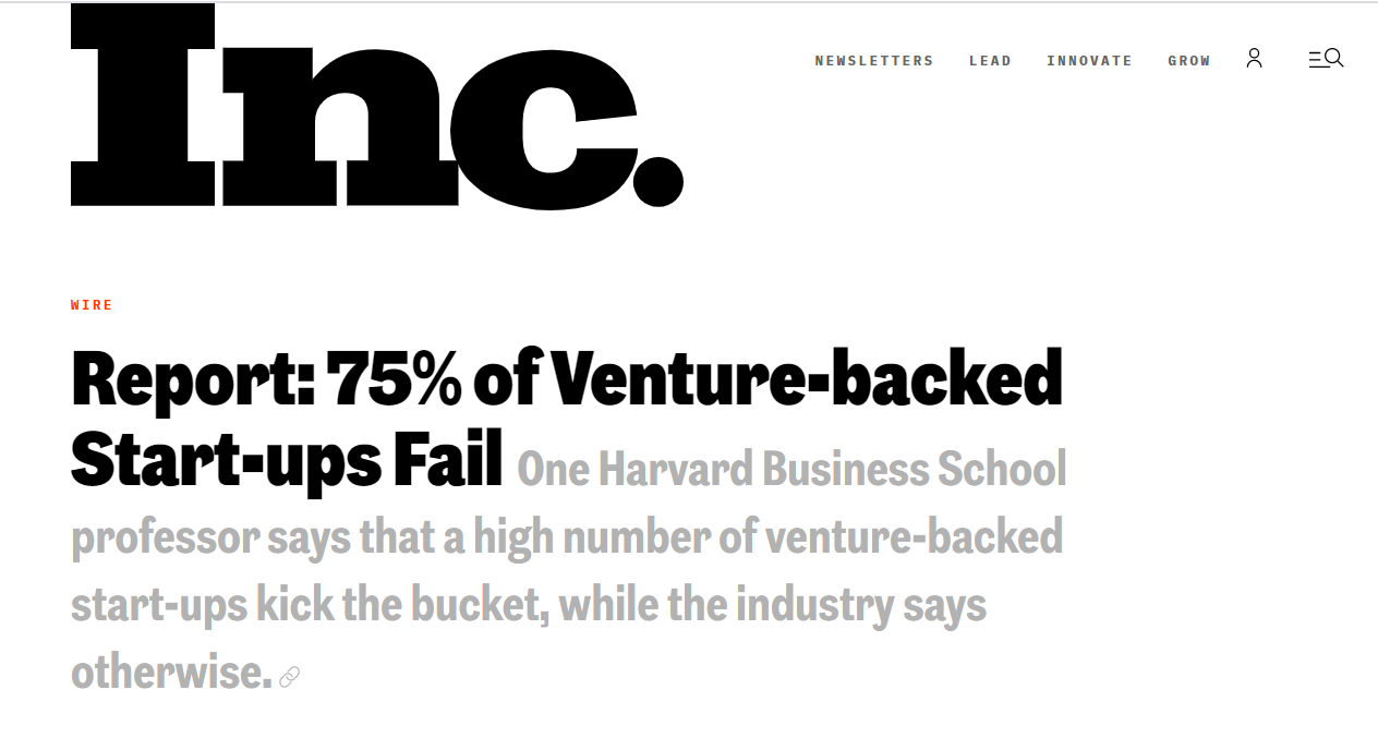 Venture-backed startup failure report.