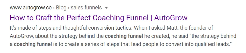 Coaching funnel creation strategy.