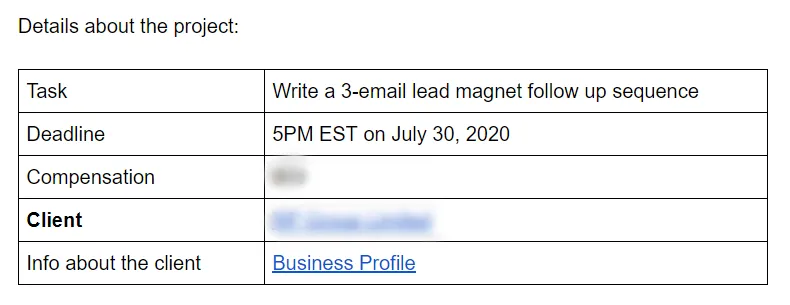 Project details: 7/30/2020 deadline.