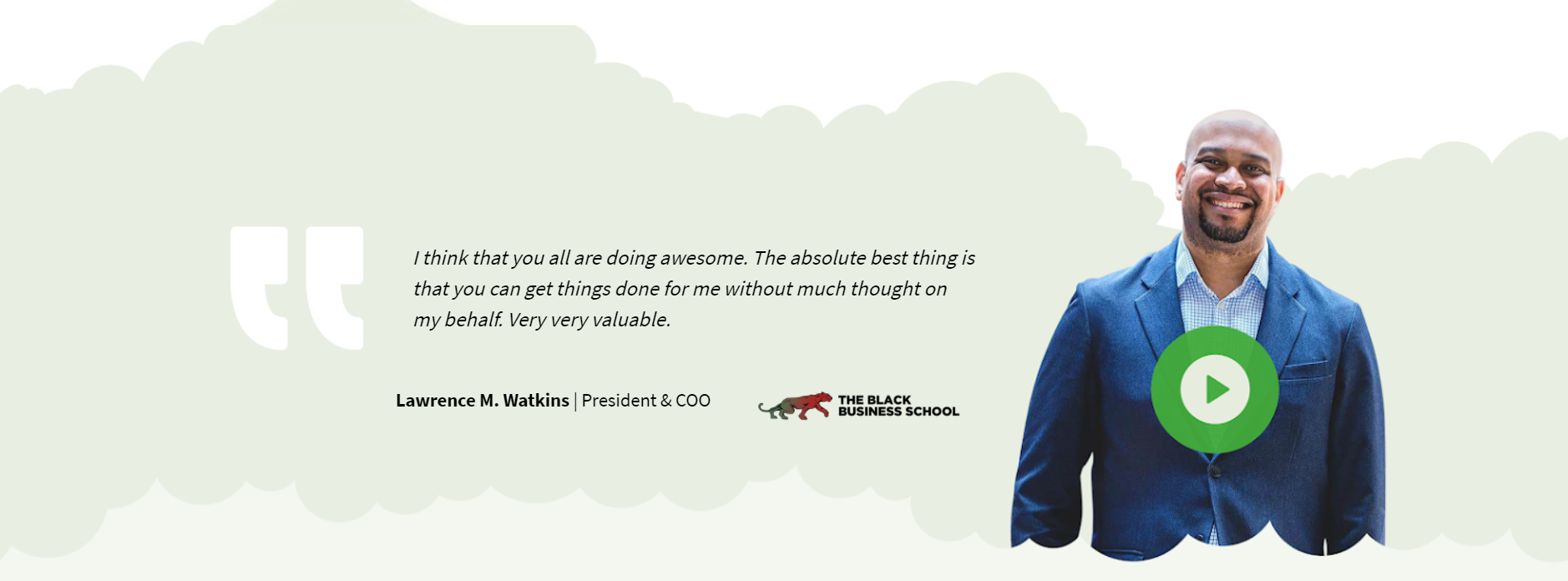 Positive client testimonial.