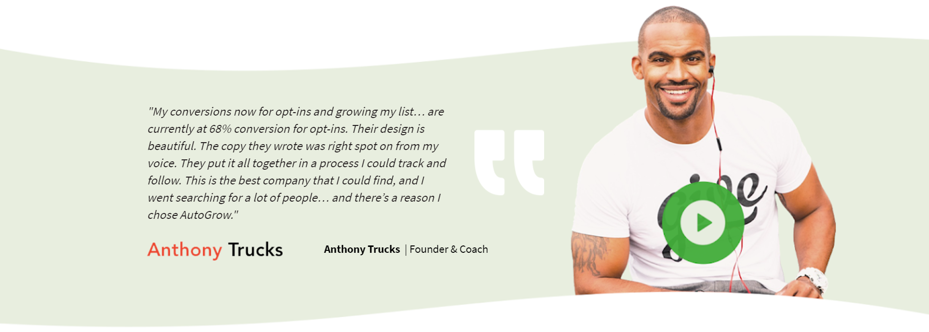 Client testimonial: AutoGrow success.