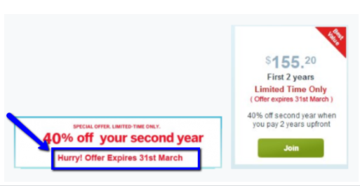 40% off second year; offer ends March 31